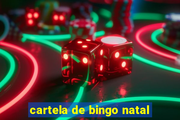 cartela de bingo natal